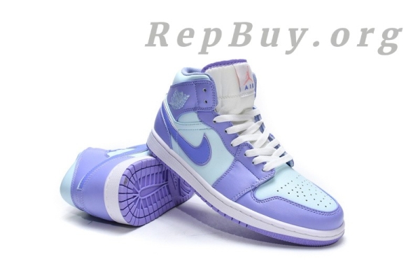 [Sale] Jordan 1 Mid Purple Aqua 554724-500 - 图片 18