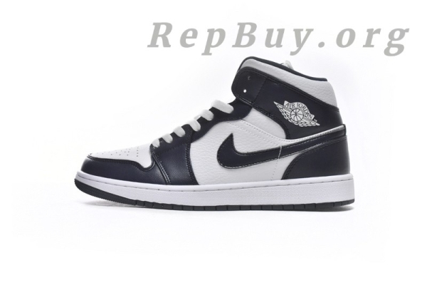 [Sale] Jordan 1 Mid White Metallic Gold Obsidian 554725-174 - 图片 2