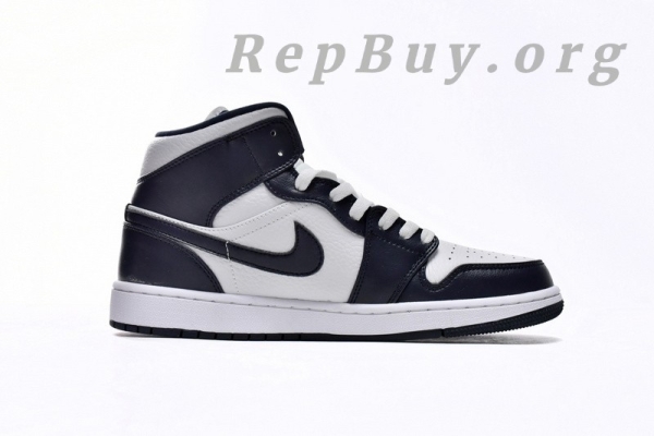 [Sale] Jordan 1 Mid White Metallic Gold Obsidian 554725-174 - 图片 3