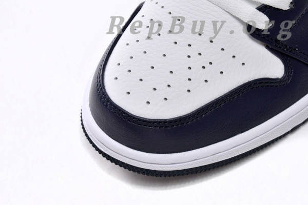 [Sale] Jordan 1 Mid White Metallic Gold Obsidian 554725-174 - 图片 6