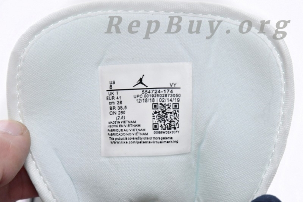[Sale] Jordan 1 Mid White Metallic Gold Obsidian 554725-174 - 图片 10