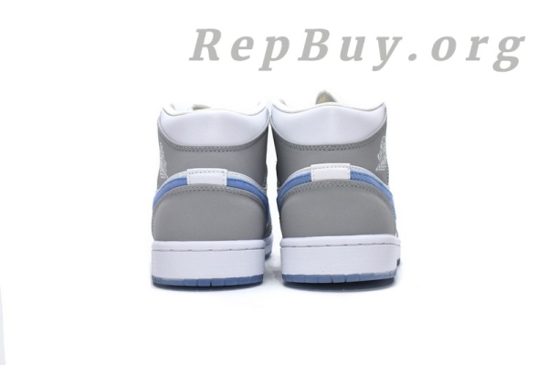 [Sale] Jordan 1 Mid Wolf Grey Aluminum (Women's) BQ6472-105 - Image 3