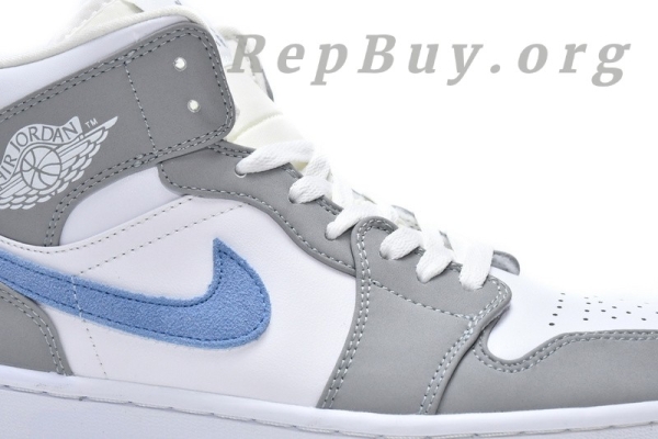 [Sale] Jordan 1 Mid Wolf Grey Aluminum (Women's) BQ6472-105 - Image 10