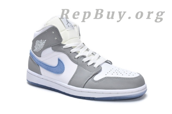 [Sale] Jordan 1 Mid Wolf Grey Aluminum (Women's) BQ6472-105 - Image 8