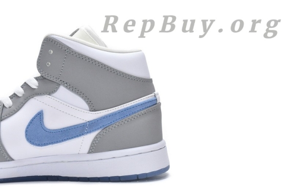 [Sale] Jordan 1 Mid Wolf Grey Aluminum (Women's) BQ6472-105 - Image 12