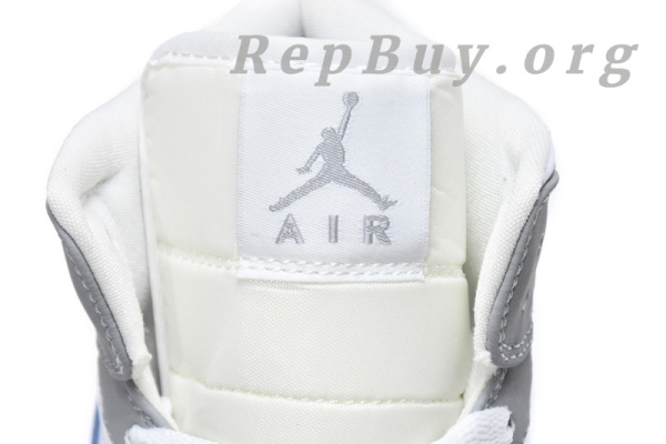 [Sale] Jordan 1 Mid Wolf Grey Aluminum (Women's) BQ6472-105 - Image 7