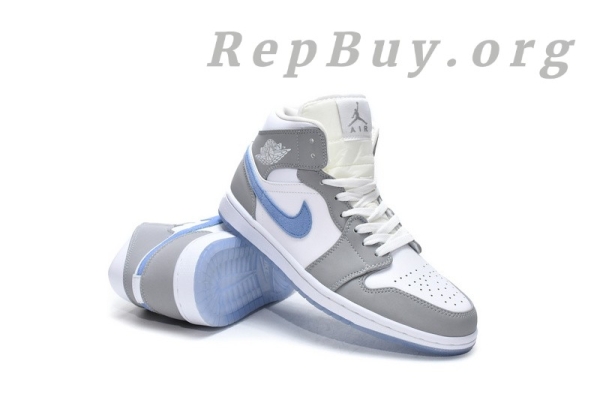 [Sale] Jordan 1 Mid Wolf Grey Aluminum (Women's) BQ6472-105 - Image 17
