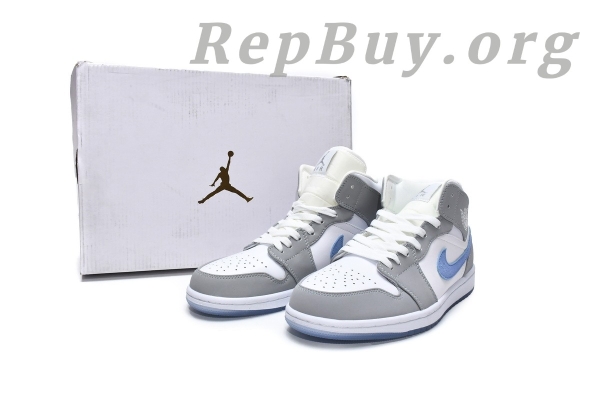 [Sale] Jordan 1 Mid Wolf Grey Aluminum (Women's) BQ6472-105 - Image 19