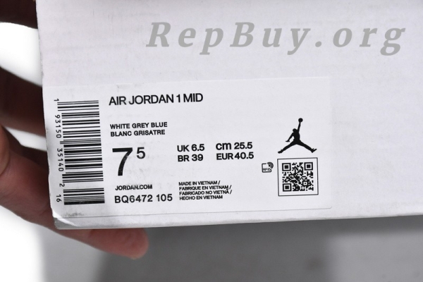 [Sale] Jordan 1 Mid Wolf Grey Aluminum (Women's) BQ6472-105 - Image 18
