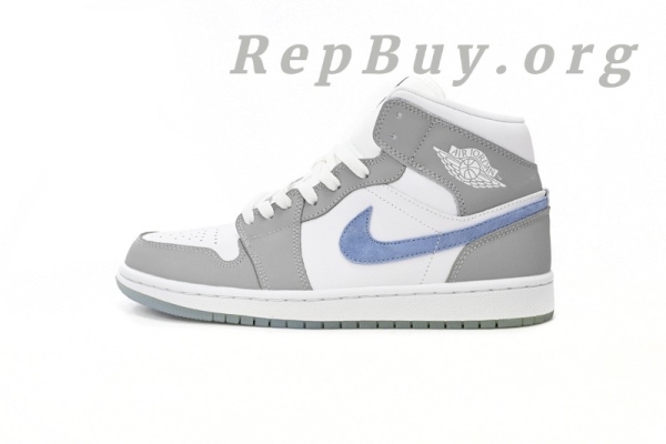 [Sale] Jordan 1 Mid Wolf Grey Aluminum (Women's) BQ6472-105