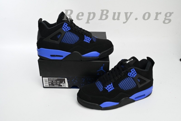 Top Version Air Jordan 4 Retro Black Blue CT8527-018 - 图片 13