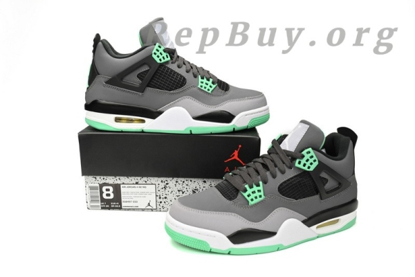 Top Version Air Jordan 4 Retro Green Glow 308497-033 - Image 13