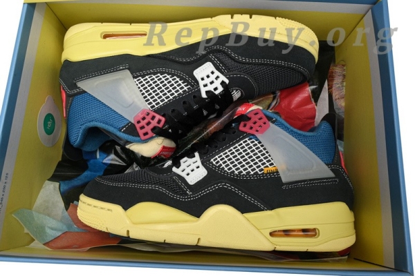 Top Version Air Jordan 4 RetroUnion Off Noir DC9533-001 - Image 16