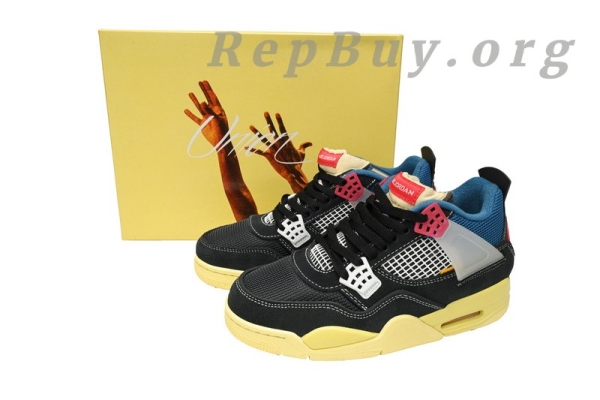 Top Version Air Jordan 4 RetroUnion Off Noir DC9533-001 - Image 15