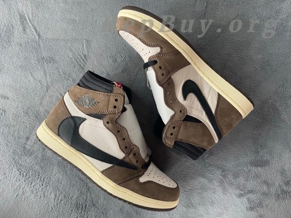 Top Version Air Jordan 1 Retro High Travis Scott CD4487-100 - Image 2