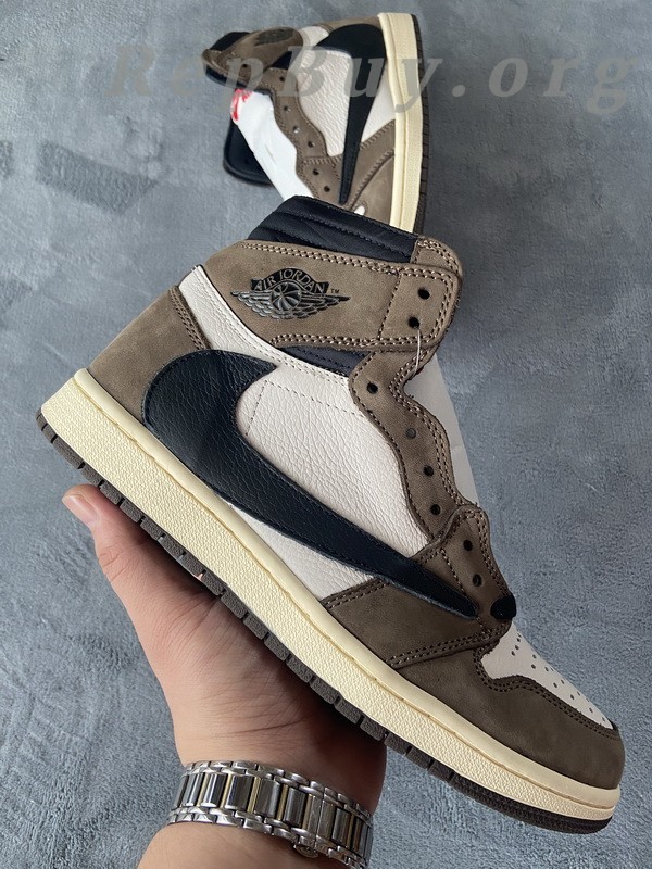 Top Version Air Jordan 1 Retro High Travis Scott CD4487-100 - Image 3