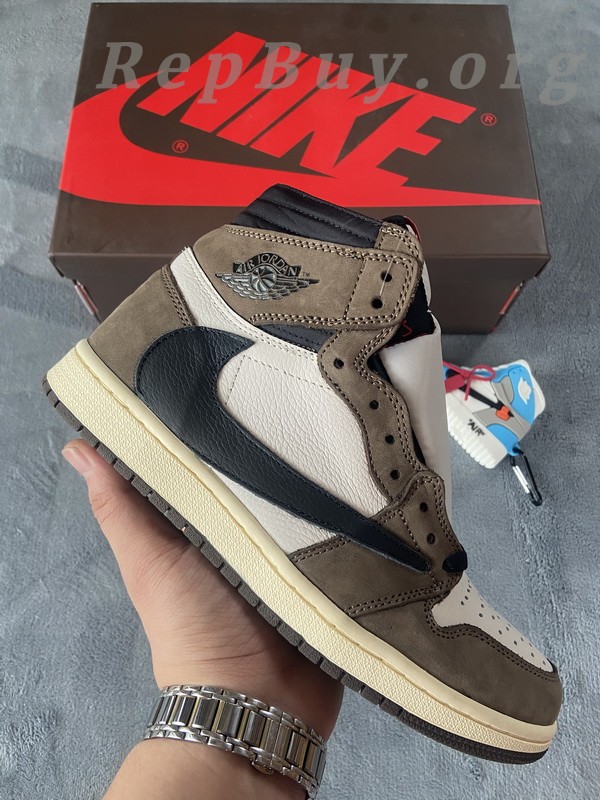 Top Version Air Jordan 1 Retro High Travis Scott CD4487-100 - Image 14