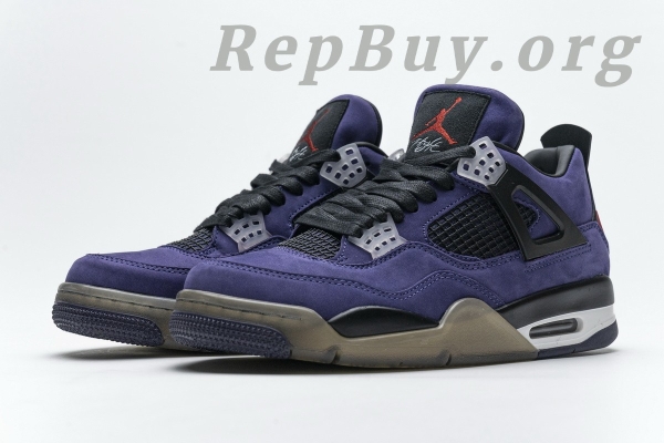 Top Version Travis Scott x Air Jordan 4 Retro Purple AJ4-766302 - 图片 2