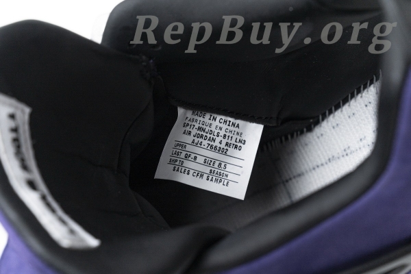 Top Version Travis Scott x Air Jordan 4 Retro Purple AJ4-766302 - 图片 5