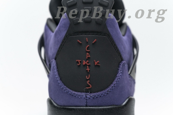 Top Version Travis Scott x Air Jordan 4 Retro Purple AJ4-766302 - 图片 21