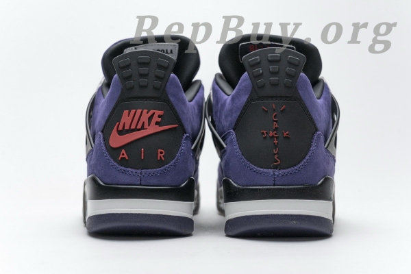 Top Version Travis Scott x Air Jordan 4 Retro Purple AJ4-766302 - 图片 22