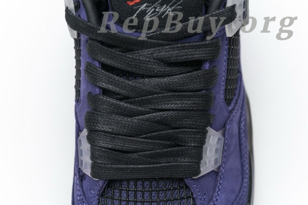Top Version Travis Scott x Air Jordan 4 Retro Purple AJ4-766302 - 图片 15