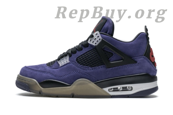 Top Version Travis Scott x Air Jordan 4 Retro Purple AJ4-766302 - 图片 13