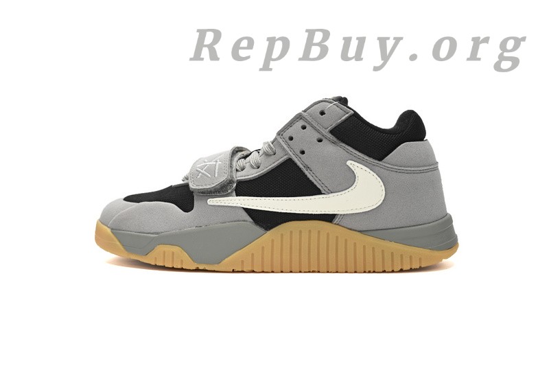 Best Travis Scott x Jordan Cut The Check Nice Kicks Black Gray Brown FZ8117-104 Replica