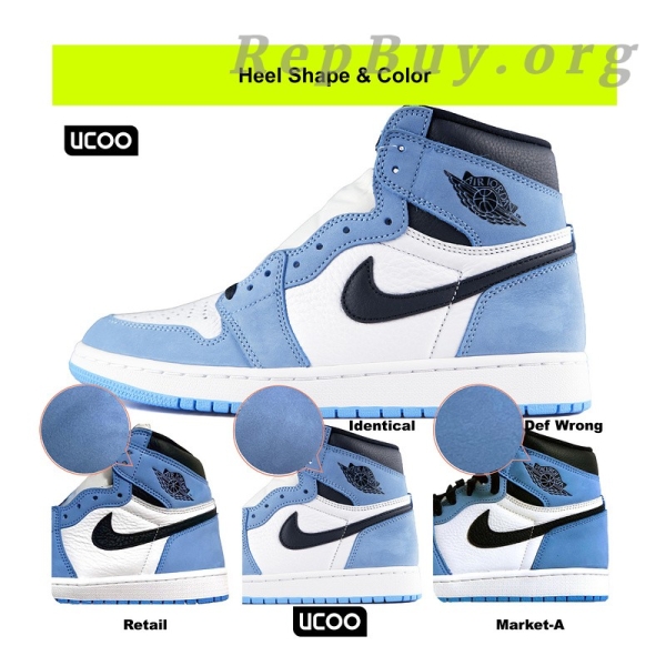 Top Version Air Jordan 1, University Blue 555088-134, high quality replica Jordan 1, best replica sneakers, 1:1 copy Air Jordan, premium fake Jordan shoes, exact copy AJ1 Retro High OG, perfect replica sneakers, AAA quality Jordan 1, top tier replica shoes