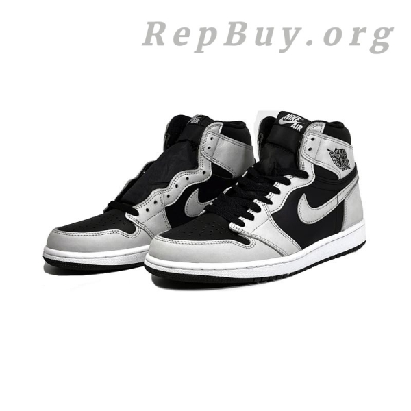 Top Version Air Jordan 1 Retro High Shadow 2.0 Black Light Smoke Grey - 图片 3