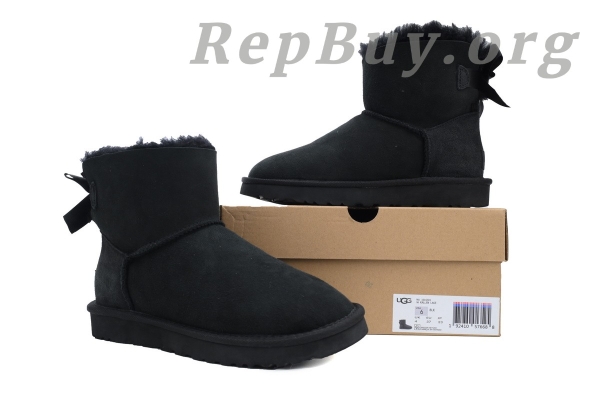 UGG Mini Bailey Bow II Black 1016501 - 图片 8