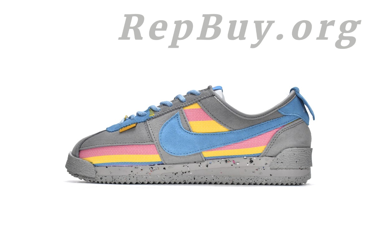 Best Union LA x Nike Cortez Blue Pink Yellow Grey DR1413-002 Replica