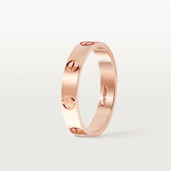 18K Love Wedding 4mm Ring - 图片 2