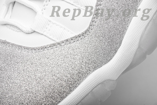 Top Version WMNS Air Jordan 11 Retro White Metallic Silver (W) AR0715-100 - 图片 10