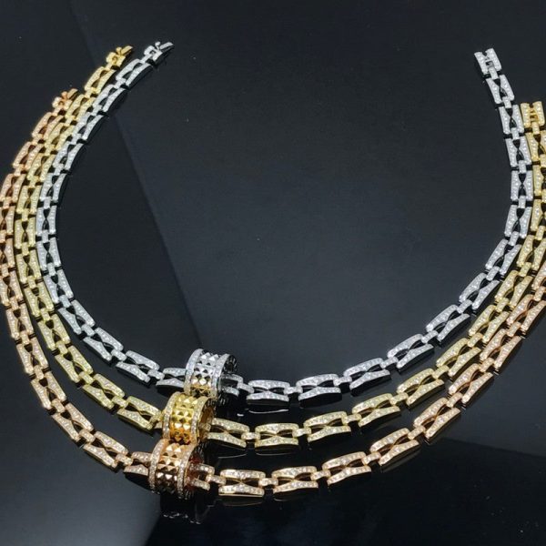 18K B.ZERO1  Diamonds Chain Link Necklace - 图片 4