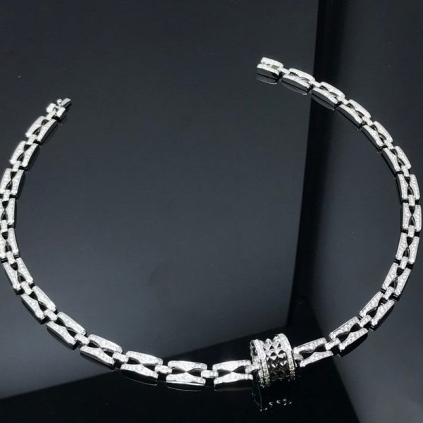 18K B.ZERO1  Diamonds Chain Link Necklace - 图片 2