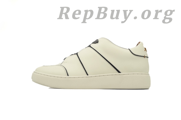 Zegna Tiziano Leather Low-top Sneakers In Beige