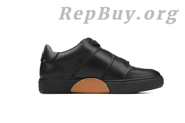 Zegna Tiziano Leather Low-top Sneakers In Black - 图片 2