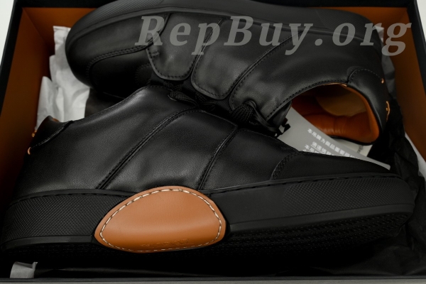 Zegna Tiziano Leather Low-top Sneakers In Black - 图片 12