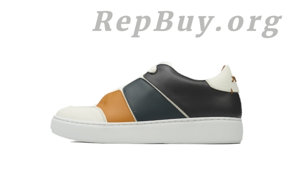 Zegna Tiziano Leather Low-top Sneakers In Multicolour