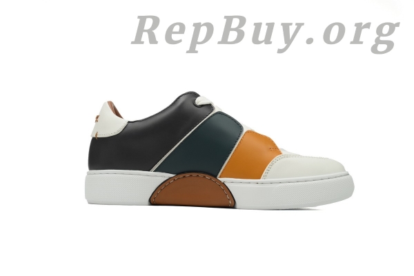 Zegna Tiziano Leather Low-top Sneakers In Multicolour - 图片 2