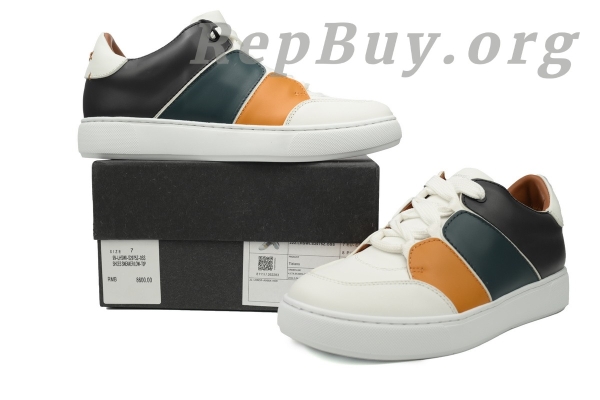 Zegna Tiziano Leather Low-top Sneakers In Multicolour - 图片 10