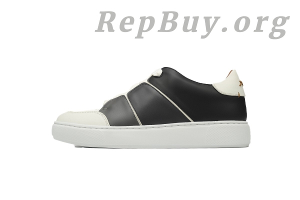 Zegna Tiziano Leather Low-top Sneakers In White Black