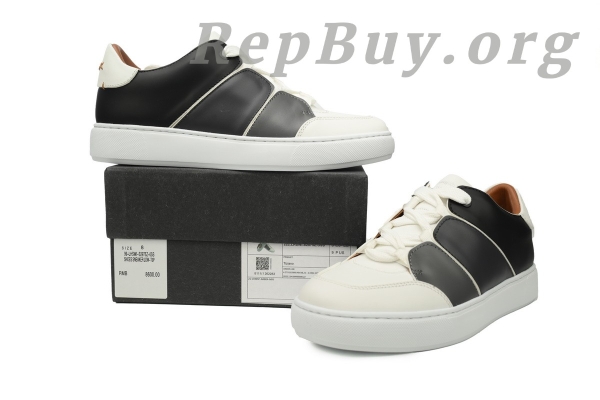 Zegna Tiziano Leather Low-top Sneakers In White Black - 图片 10