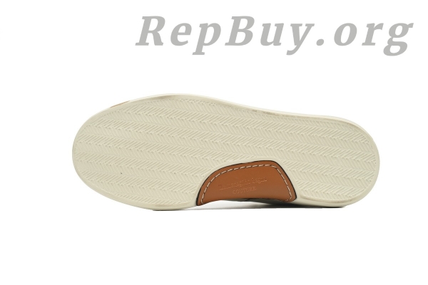 Zegna Tiziano Leather Mid-top Sneakers In Beige - 图片 4