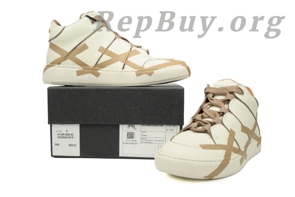 Zegna Tiziano Leather Mid-top Sneakers In Beige - 图片 10