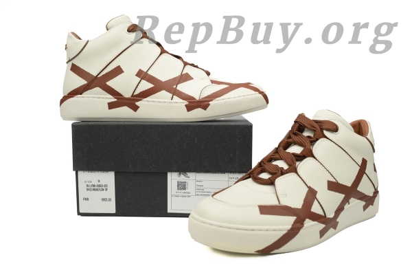 Zegna Tiziano Leather Mid-top Sneakers In Brown - 图片 10