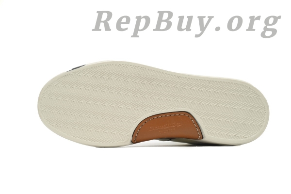 Zegna Tiziano Leather Mid-top Sneakers In White Black - 图片 4