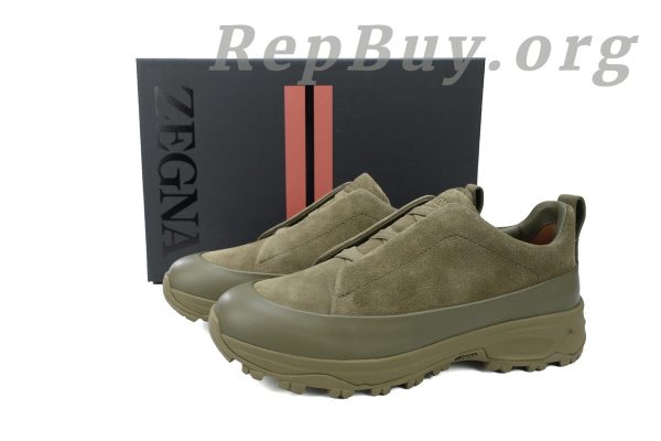 Zegna Triple StitchTM Monte Luxury Casual Shoes Suede Green - 图片 11